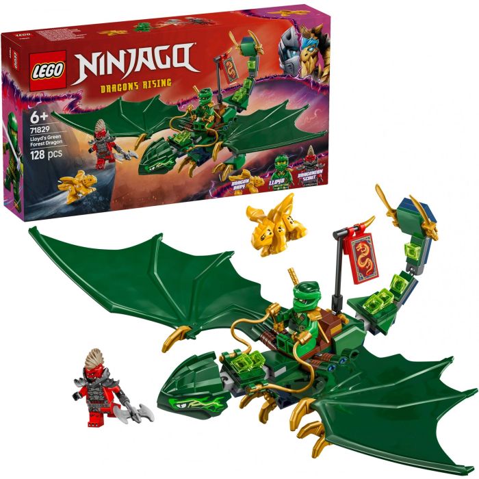 LEGO 71829 Ninjago Dragón Verde del Bosque de Lloyd Set de Construcción con 2 Minifiguras y Dragón Bebé Juguete para niños +6 años 13 LEGO 71829 Ninjago Dragón Verde del Bosque de Lloyd Set de Construcción con 2 Minifiguras y Dragón Bebé Juguete para niños +6 años 13