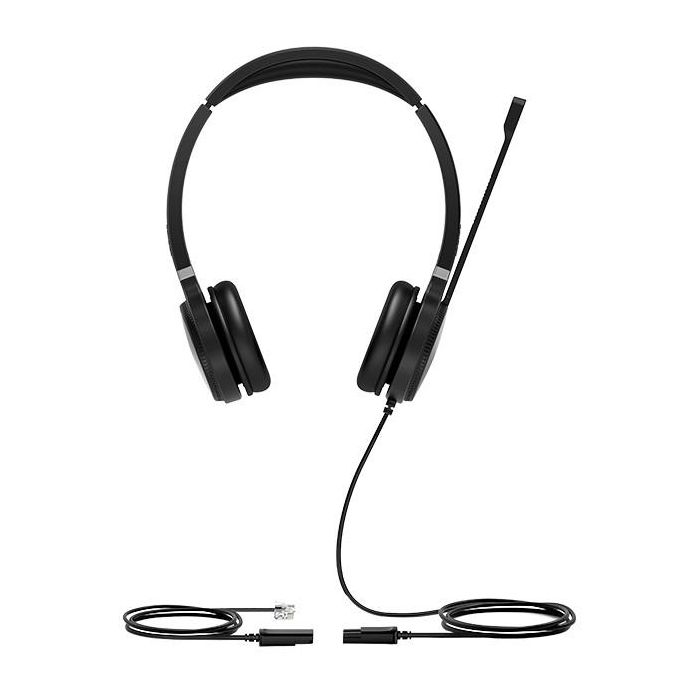 Auriculares con Micrófono Yealink YHS36-DUAL Negro/Plateado 1