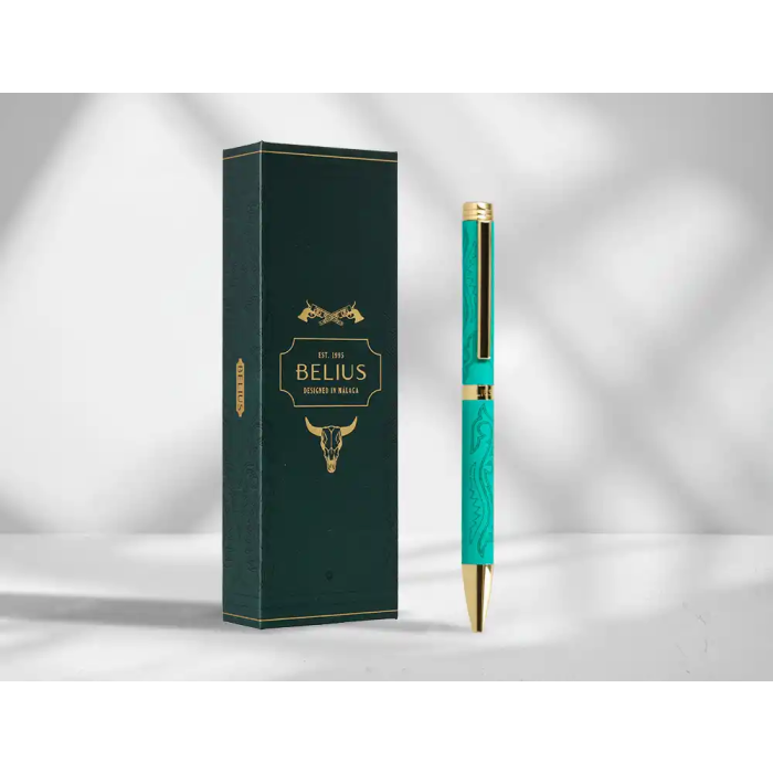 Belius Wild West Boligrafo Aluminio Verde Tinta Azul Caja Diseño 4