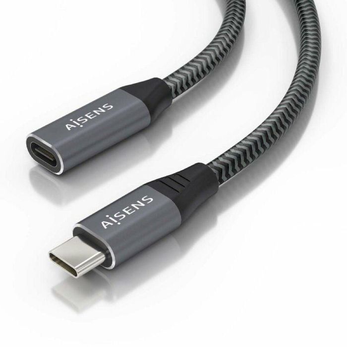 AISENS - CABLE USB 3.2 GEN2x2 ALUMINIO 20GBPS 8K@30HZ 5A 100W, TIPO USB-C/M-USB-C/H, GRIS, 2.0M AISENS - CABLE USB 3.2 GEN2x2 ALUMINIO 20GBPS 8K@30HZ 5A 100W, TIPO USB-C/M-USB-C/H, GRIS, 2.0M