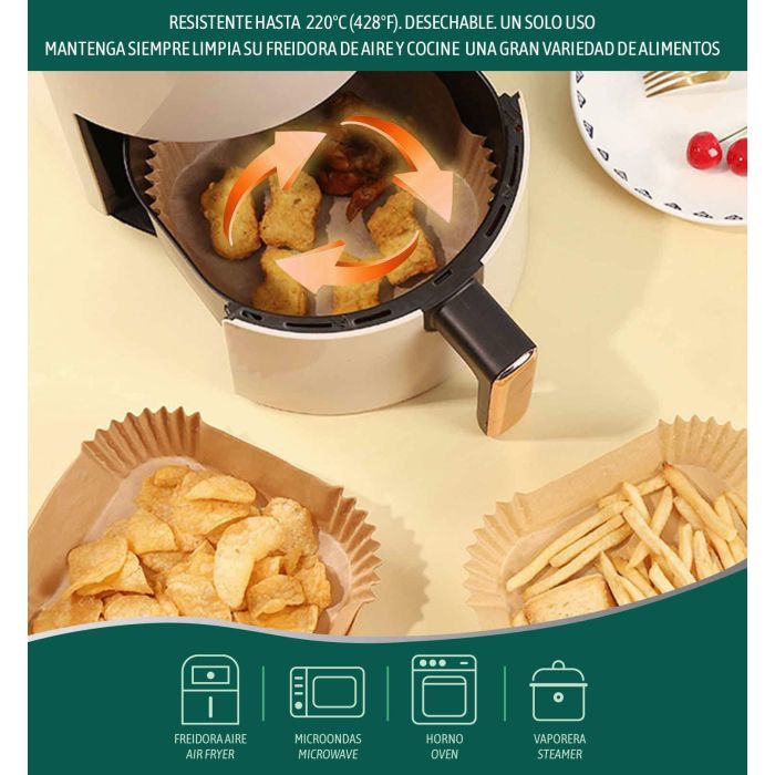 Inde Set 30 Bases Papel Airfryer Cuadradas 24 cm 9 Inde Set 30 Bases Papel Airfryer Cuadradas 24 cm 9