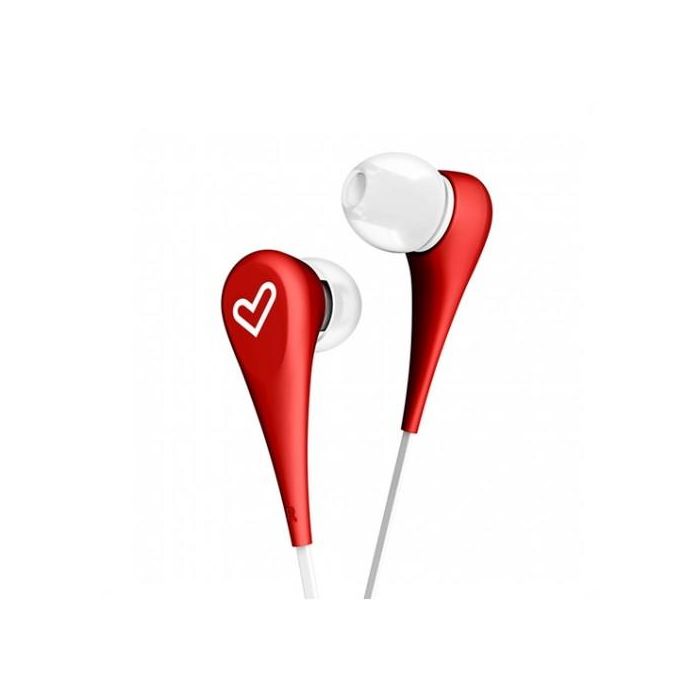 Energy Sistem Auriculares Intrauditivos Style 1+ con Micrófono, Cable Plano, Rojo 1