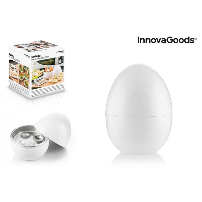 Cuecehuevos para Microondas con Recetario Boilegg InnovaGoods Cuecehuevos para Microondas con Recetario Boilegg InnovaGoods