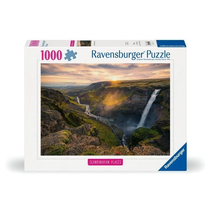Ravensburger-1000p Puzzle-La Cascada de Háifoss, Islandia (Destacados)-Adultos y niños-Edades 14-Puzzle de Calidad Premium-12000110 1 Ravensburger-1000p Puzzle-La Cascada de Háifoss, Islandia (Destacados)-Adultos y niños-Edades 14-Puzzle de Calidad Premium-12000110 1