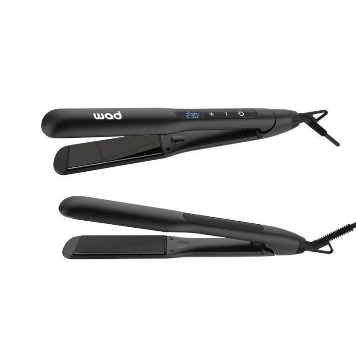 Alessa Wad Professional Beauty Plancha de Pelo Alisadora Negra con Generador de Iones y Pantalla Táctil