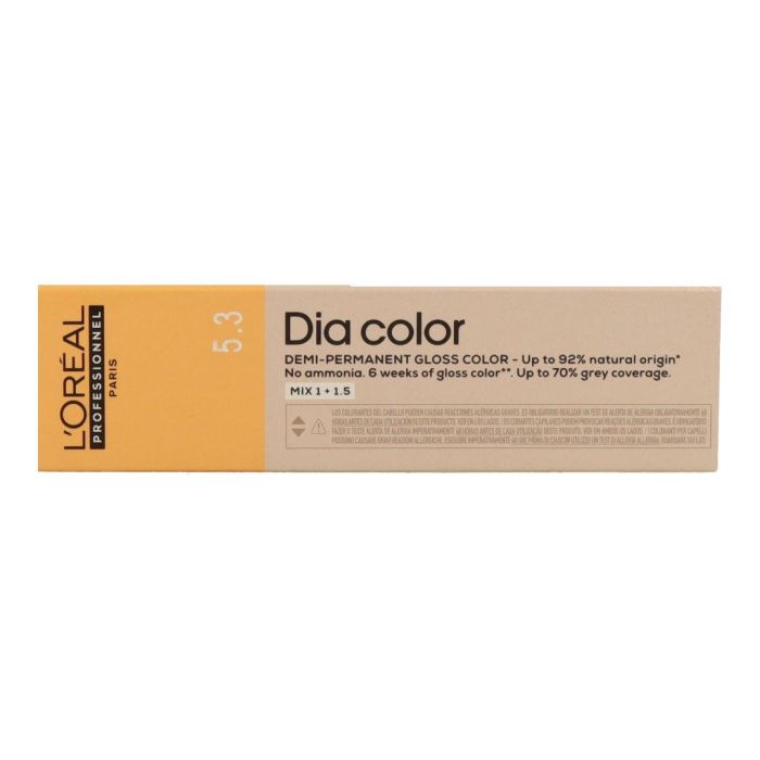 L'Oréal Dia Color 5.3 60ML - Coloración Demi-Permanente sin Amoníaco Castaño Claro Dorado