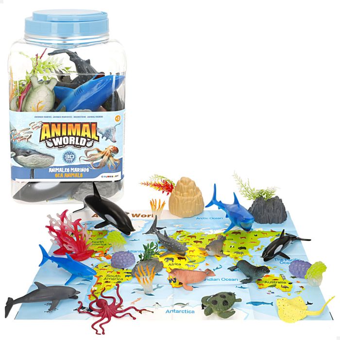 Set de Figuras de Animales Colorbaby Plástico 23 X 10 X 7 CM (4 Unidades) 6