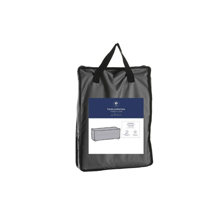 DKD Home Decor Funda para Sofá de Terraza y Jardín Gris Oscuro, Poliéster 600D, 240gsm, 80x205x60 cm 1