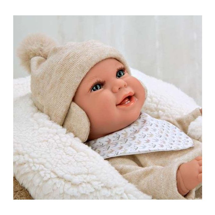 Muñeca elegance 35 cm babyto beige c/manta (muñeco de peso) 4