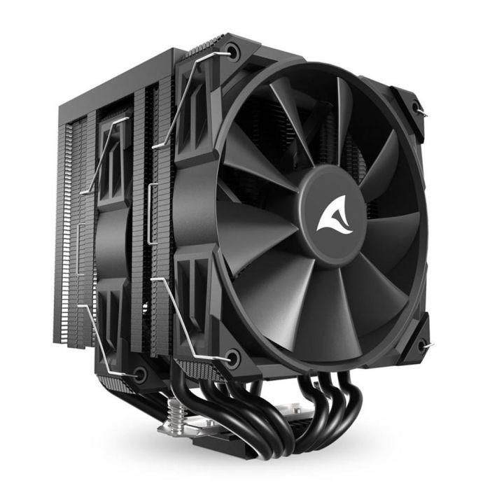 Sharkoon A60 Refrigerador de aire para CPU, Doble Torre, 6 Tubos de Calor, 2x12 cm PWM, 260W TDP, LGA1851, Negro 0 Sharkoon A60 Refrigerador de aire para CPU, Doble Torre, 6 Tubos de Calor, 2x12 cm PWM, 260W TDP, LGA1851, Negro 0