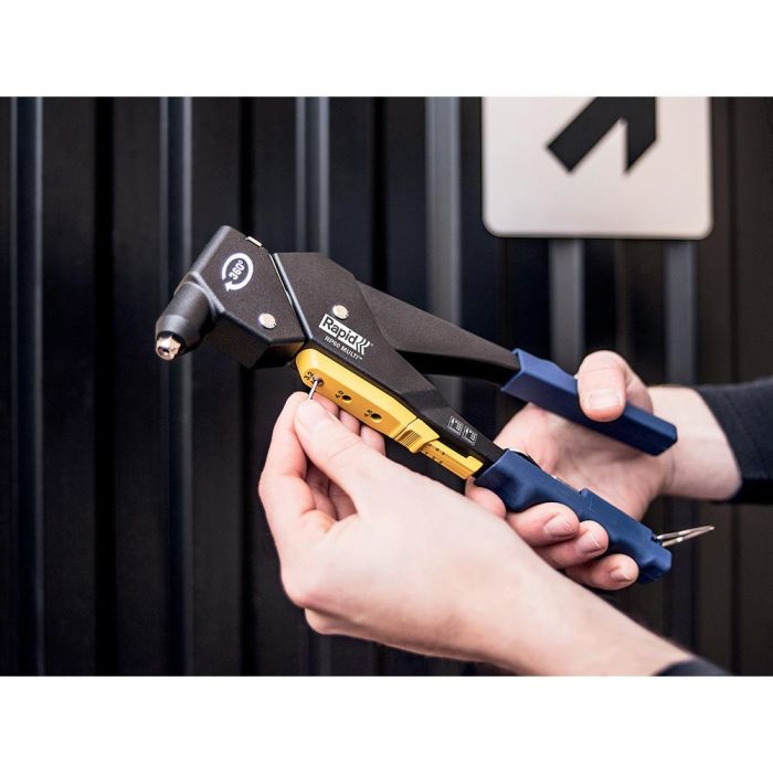 Rapid Remachadora Manual RP60 Cabezal Giratorio Multiherramienta con Boquilla Múltiple y Cabezal 360º para Espacios Ajustados 1 Rapid Remachadora Manual RP60 Cabezal Giratorio Multiherramienta con Boquilla Múltiple y Cabezal 360º para Espacios Ajustados 1