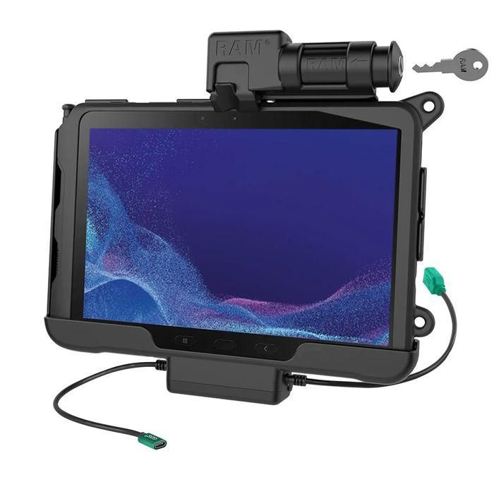 RAM Mounts Dock de Carga y Datos con Llave para Samsung Galaxy Tab Active4 Pro y Tab Active Pro