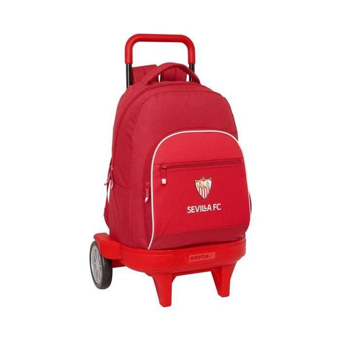 Safta Mochila Grande con Ruedas Compacta Evolutiva Extensible y Resistente Sevilla FC 33x45x22 cm