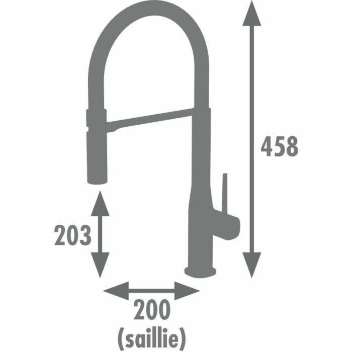 Edouard Rousseau EDO3047404061029 Mezclador de Cocina ILO Douchette Cromo/Negro 1