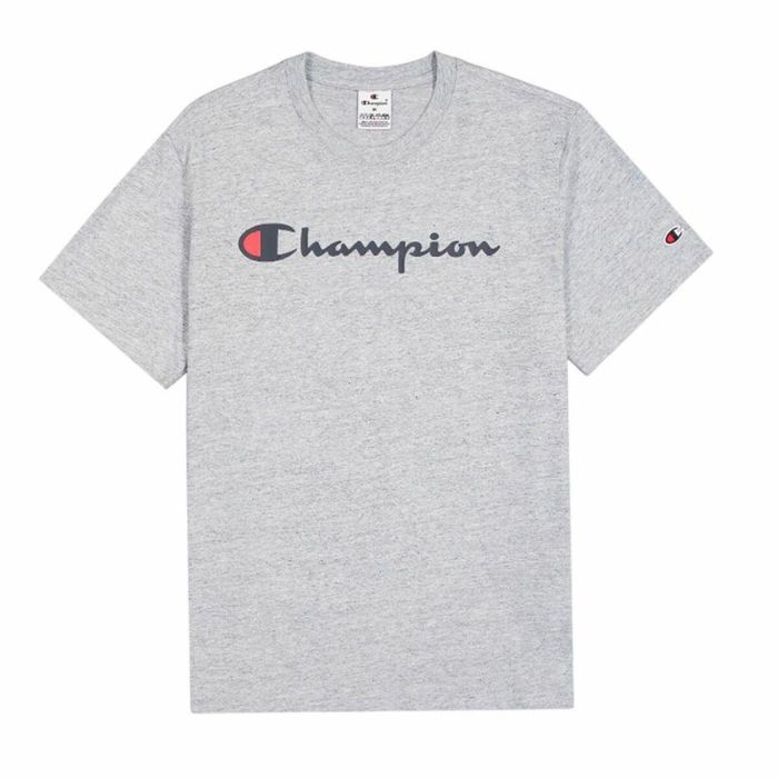 Camiseta de Manga Corta Hombre Champion Crewneck Gris claro 0 Camiseta de Manga Corta Hombre Champion Crewneck Gris claro 0