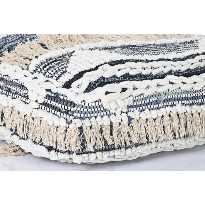 DKD Home Decor Cojín Suelo Otric Boho de Poliéster Negro Blanco a Rayas 60x60x25 cm 2 DKD Home Decor Cojín Suelo Otric Boho de Poliéster Negro Blanco a Rayas 60x60x25 cm 2