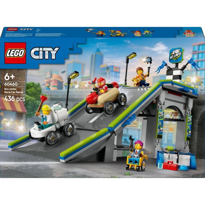 LEGO 60460 City Zero Limits: Race Car Ramp - Juego de Construcción para Niños +6 Años