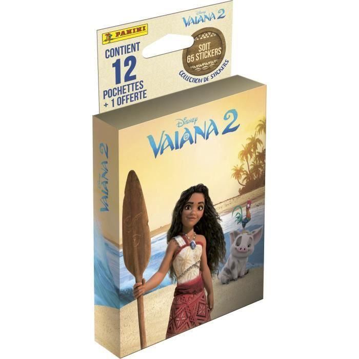 Blister - PANINI - Vaiana 2 - 12 bolsillos - 1 gratis - 65 pegatinas 2 Blister - PANINI - Vaiana 2 - 12 bolsillos - 1 gratis - 65 pegatinas 2