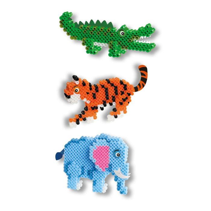 SES CREATIVE AAAAR50280 Cuentas termoadhesivas Animales de safari para crear elefante, tigre o cocodrilo en 3D 3 SES CREATIVE AAAAR50280 Cuentas termoadhesivas Animales de safari para crear elefante, tigre o cocodrilo en 3D 3