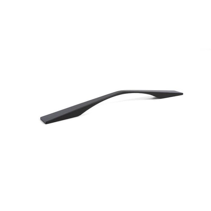 Trentadue Tirador Noya de Aluminio, Acabado Negro Mate, Distancia entre Agujeros 192 mm para Muebles