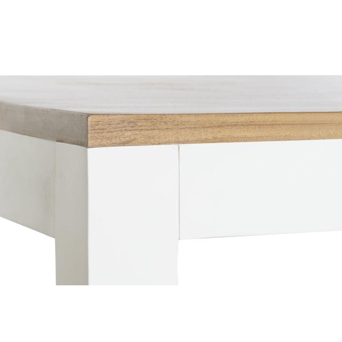 DKD Home Decor Daniela Mesa Comedor Urban Blanco Marron Madera Mango Acacia 100 x 80 x 200 cm 5