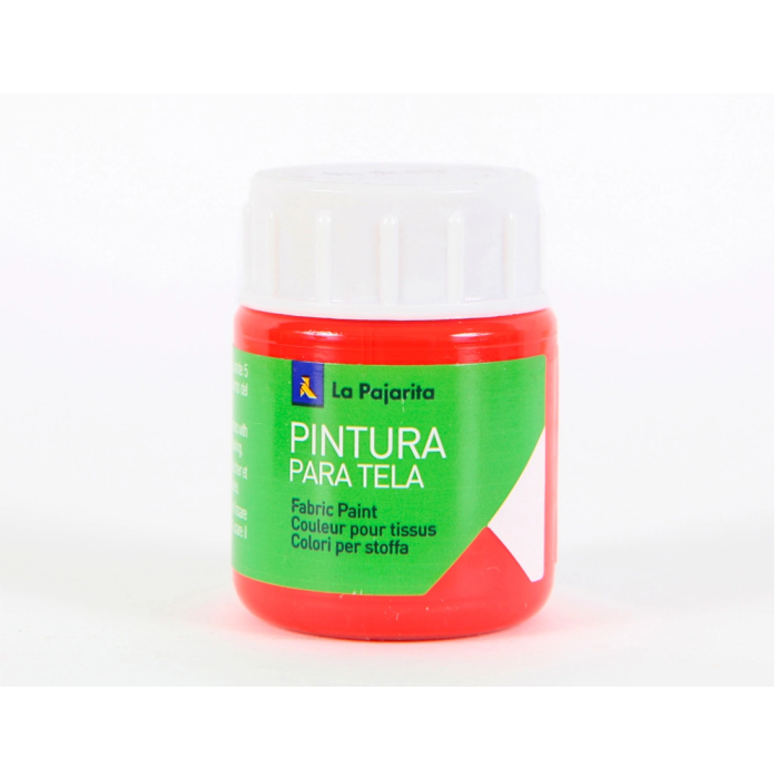 La pajarita Pintura para Tela Escarlata 25 ml Bote Pintura Textil Termofijante Adherencia Tejidos 1