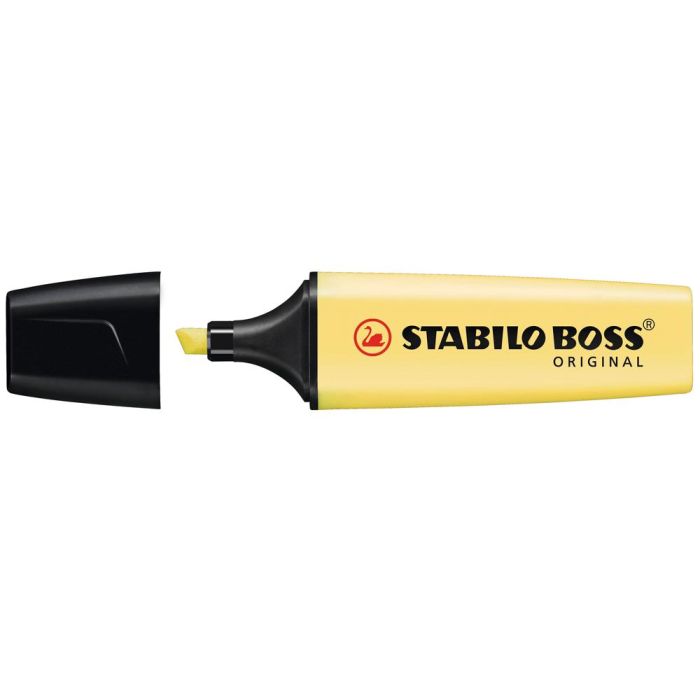 Rotulador Stabilo Boss Pastel Fluorescente 70 Amarillo Cremoso 10 unidades 1