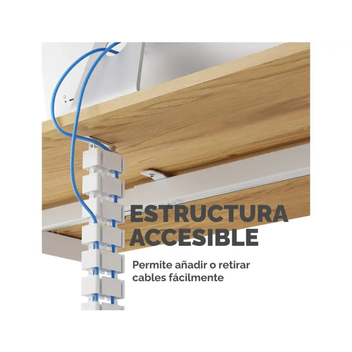 Fellowes 100136872 Organizador de Cables en Espiral Vértebra Pasacables Blanco 1.3m 7