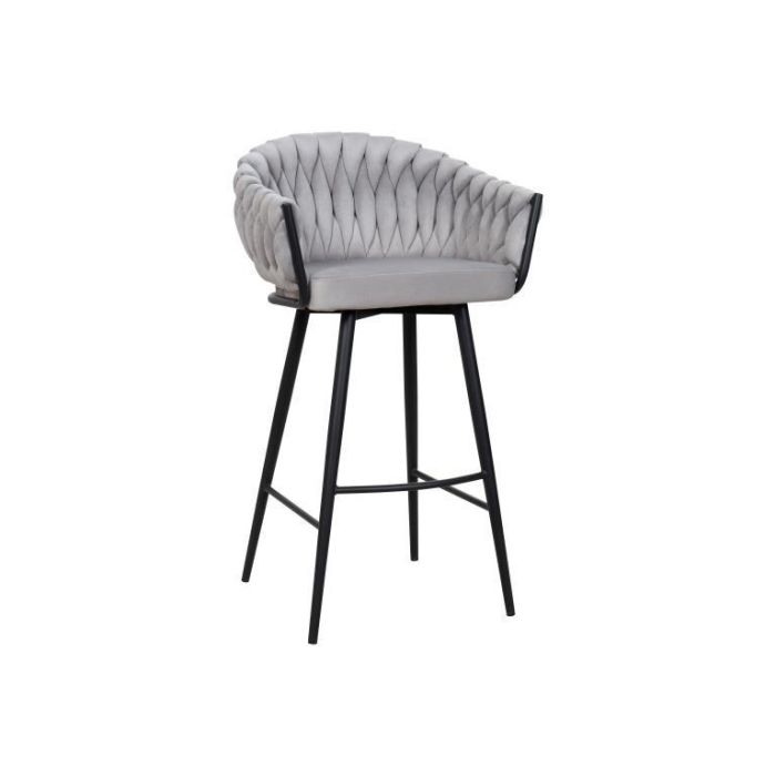 Taburete Moderno DKD Home Decor Gris Negro 53 x 101 x 58 cm