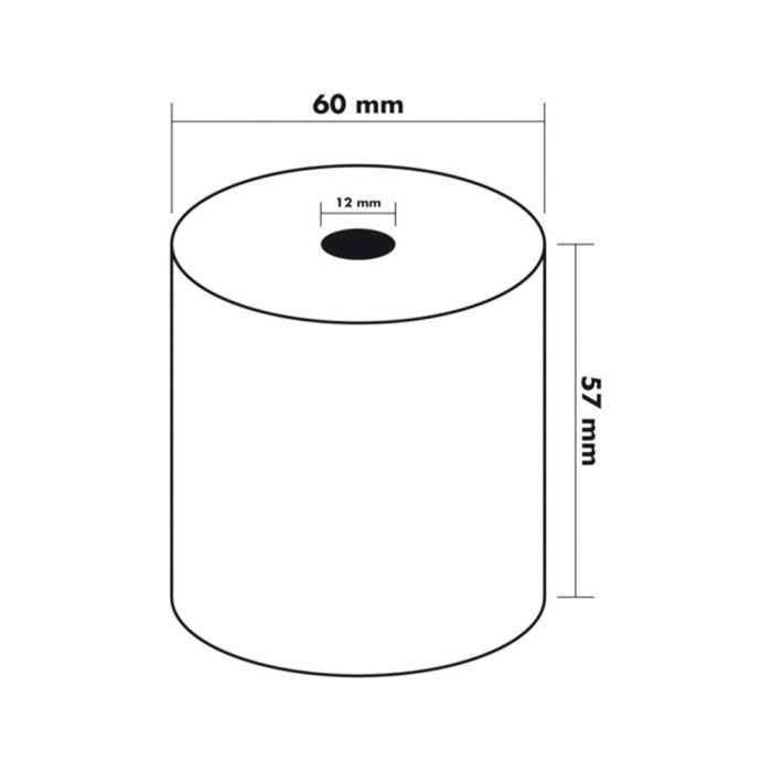 Rollo Sumadora Termico Q-Connect 57 mm Ancho X 60 mm Diametro Sin Bisfenol A 10 unidades 5