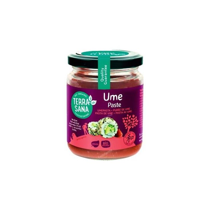 TERRASANA Pasta Umeboshi 250g Bio Vegana – Superfruta Japonesa con Sabor Intenso para Sushi y Platos Orientales