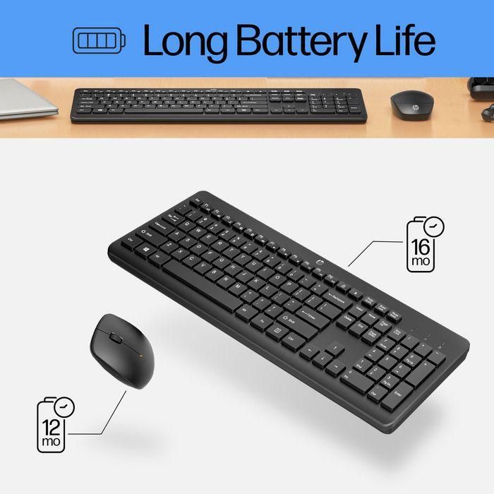 HP 230 Wireless Mouse and Keyboard Combo - DEN 20 HP 230 Wireless Mouse and Keyboard Combo - DEN 20