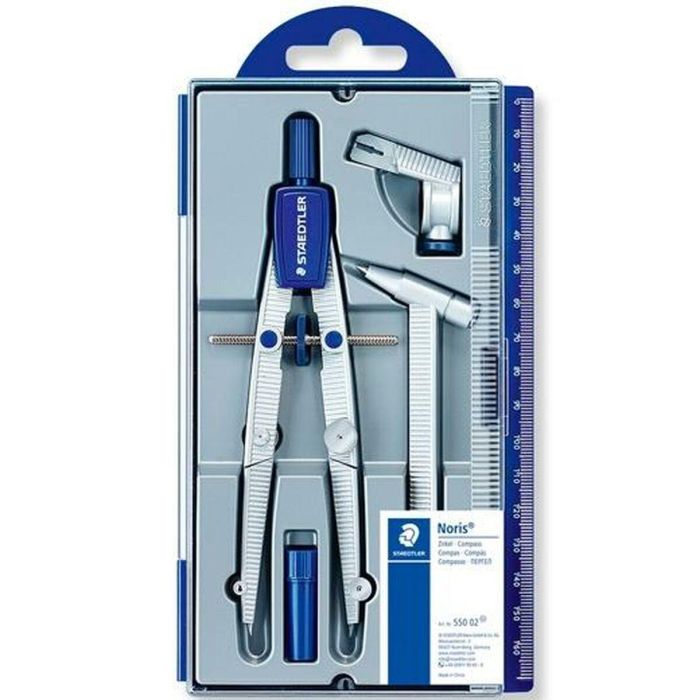 Compás Staedtler 550 4 Piezas Gris (10 Unidades) 1 Compás Staedtler 550 4 Piezas Gris (10 Unidades) 1