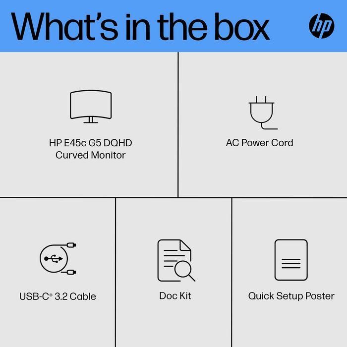 HP Enterprise Monitor Curvo E45c G5 113 cm (44.5") DQHD 5120 x 1440 LED 8