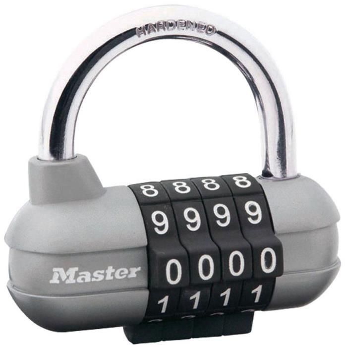 Candado MASTER LOCK con combinación programable de 64 mm - Para casillero deportivo, casillero escolar