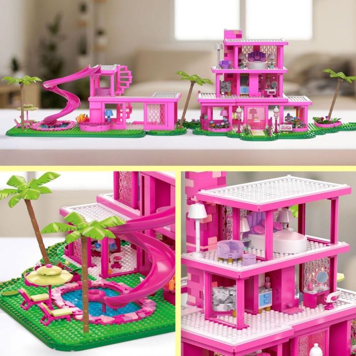 Mattel Mega Construx Figura Barbie The Dreamhouse Mansión de Construcción con 1795 Piezas para Coleccionistas y Fans de la Película 5