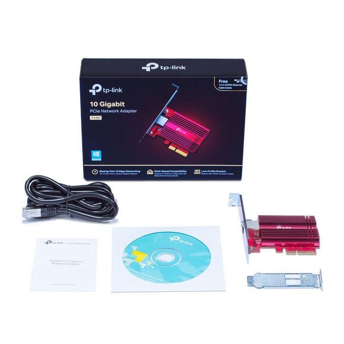 TP-Link TX401 Adaptador y Tarjeta de Red Interno Ethernet PCI Express 10000 Mbit/s 8