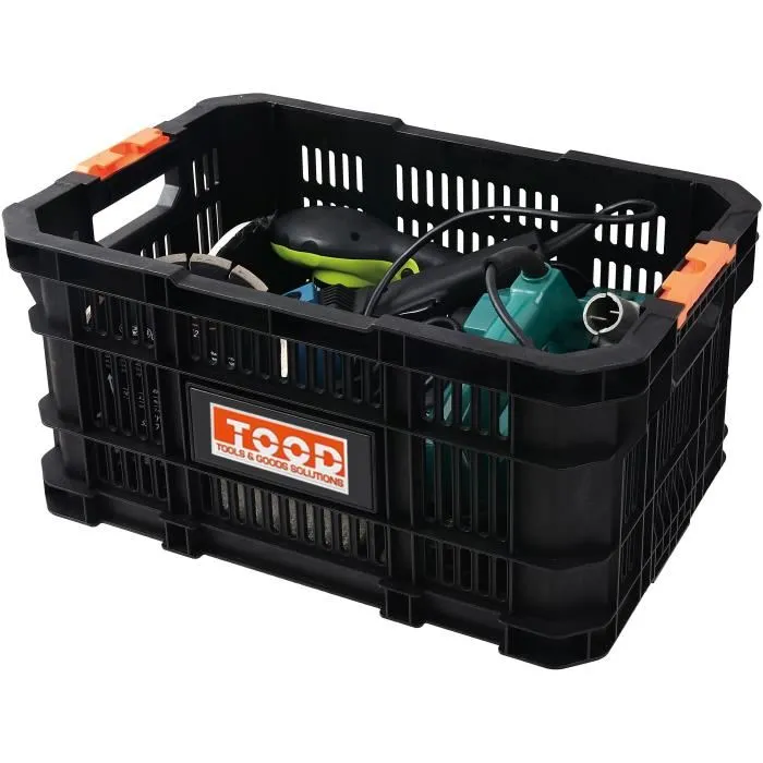 Tood TOO8019053051008 Cesta modular con asas, fácil transporte - 53x34x25 cm 1