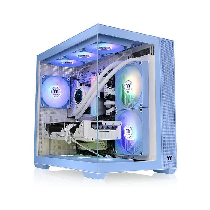 Thermaltake View 380 TG ARGB Hydrangea Blue Midi Tower PC Juego con Vidrio Templado 1