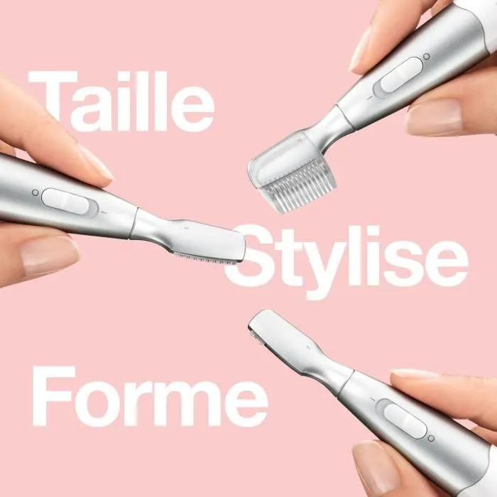 Braun FG1106 Mini recortadora de precisión para Bikini, 1 velocidad, a Batería, Gris/Blanco 1