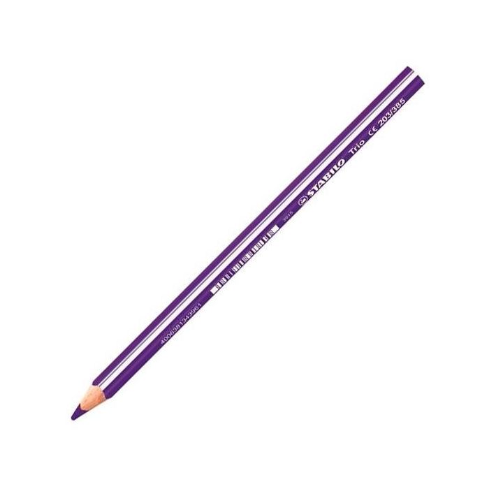 Stabilo Lápiz de Color Trio Grueso Azul Violeta Caja 12 Unidades (Set de 12)