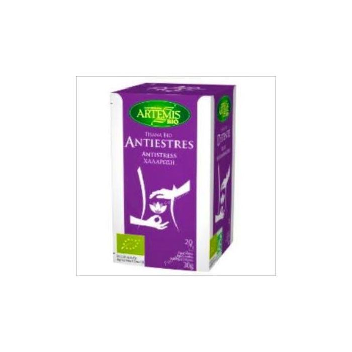 ARTEMIS BIO Tisana Antiestrés con Tila, Melisa y Hierba Luisa, Ecológica, 20 Bolsitas