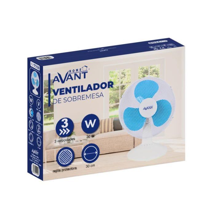 AVANT Ventilador de Sobremesa 30 cm (12 Pulgadas) 30W