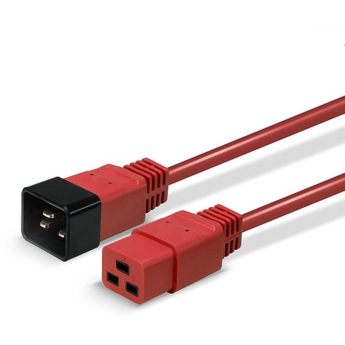 LINDY IEC-Netzverlängerung C19 auf C20 rot 2m extern bulk 4