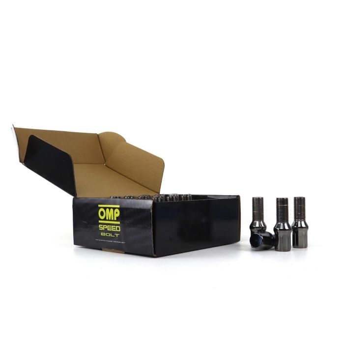 Omp OMPS09951404 Juego de 20 Tornillos de Rueda para Coche Acero DIN 10.9 M14x1.25 Largo 27mm Llave 17-19 Gris + Llave 5 Omp OMPS09951404 Juego de 20 Tornillos de Rueda para Coche Acero DIN 10.9 M14x1.25 Largo 27mm Llave 17-19 Gris + Llave 5