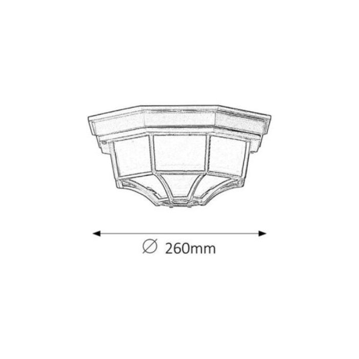 Lámpara de Techo Exterior RABALUX "Milano" 1xE27 IP43 [RAB-8346] 1
