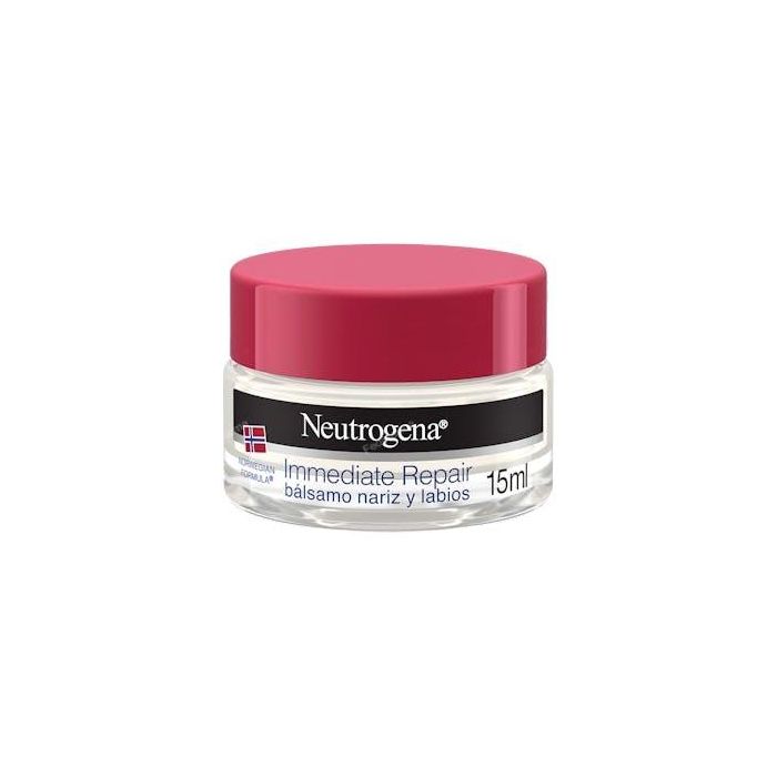 Neutrogena PR-001431 Bálsamo Nariz y Labios Reparación Inmediata 15 ml | Hipoalergénico | Hidratación para Labios Agrietados y Nariz Reseca