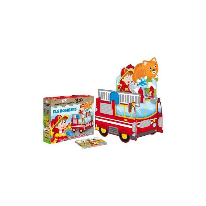 Puzle 3D Y Libro Sassi Manolito Books Els Bombers 3D - Catalan 12 Piezas (+3 Años)