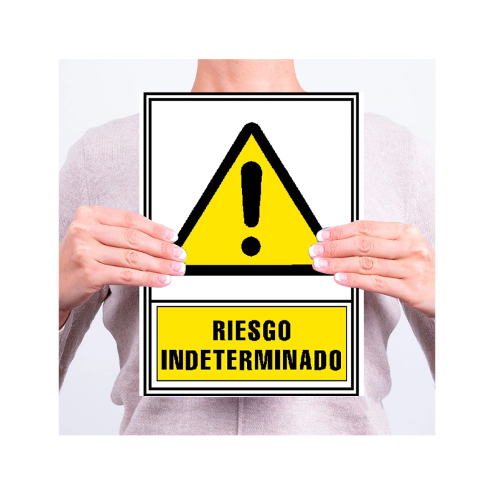 Archivo 2000 Pictograma Riesgo Indeterminado PVC Amarillo Luminiscente 210x297 mm 2