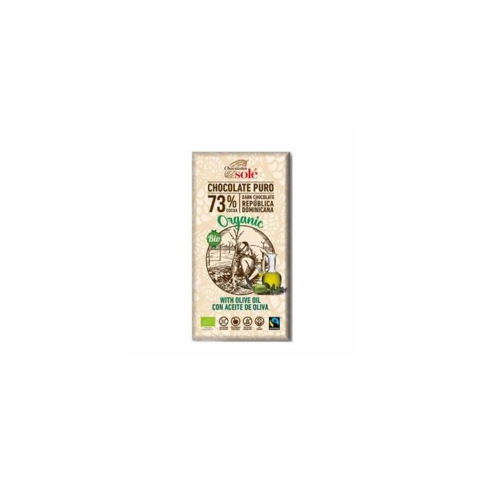 Chocolate Negro 73% Con Aceite De Oliva 100Gr. Eco